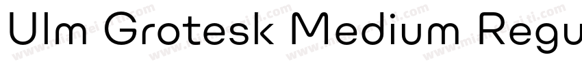 Ulm Grotesk Medium Regular字体转换
